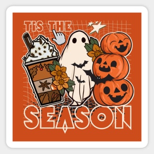 Thanksgiving Ghost And Pumpkins Sticker